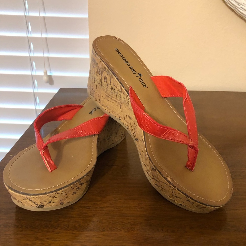 Coral Montego Bay Club Sandals Sz 6.5
